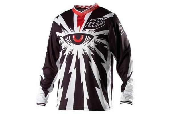 CAMISA TROY LEE GP CYCLOPS PRETA/VERMELHA TAMANHO GG